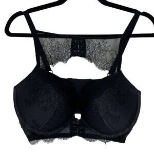 Victoria Secret Stunning Black Lace Very Sexy Women's Push Up Bra 36DD